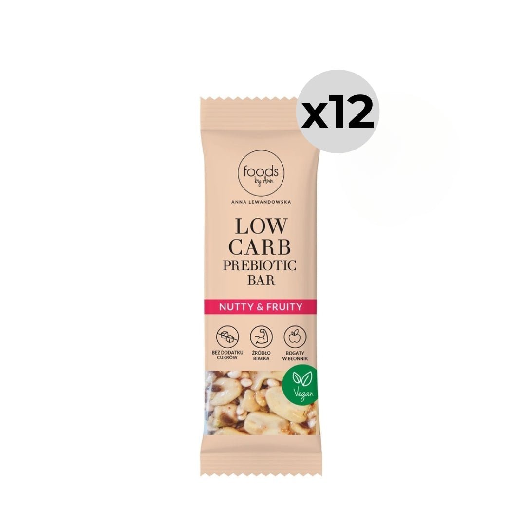 Low Carb Prebiotic Bar - Nutty & Fruity 35g x12
