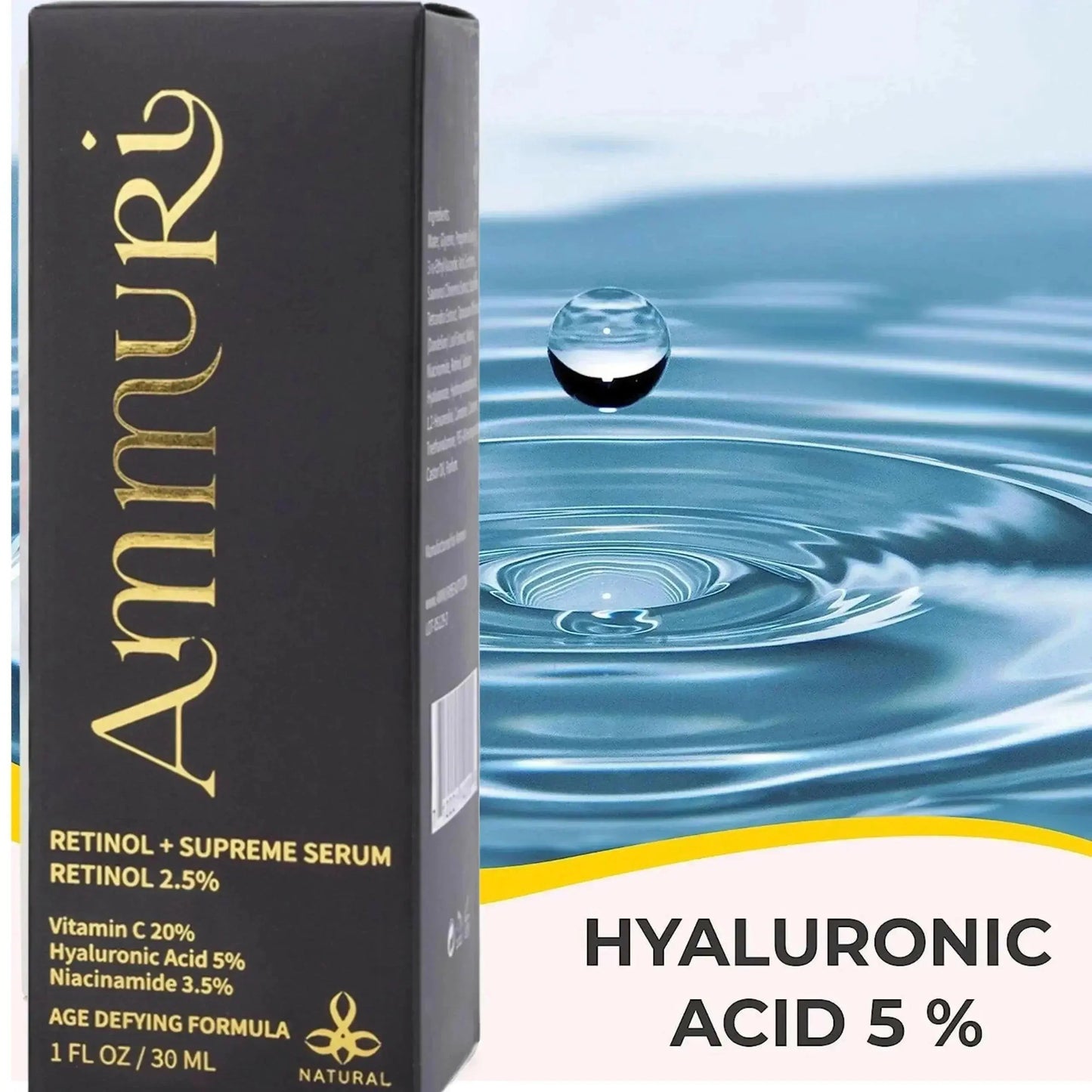 Ammuri Retinol Supreme 2.5% Serum – Anti-Aging Treatment - Age-Defying Formula