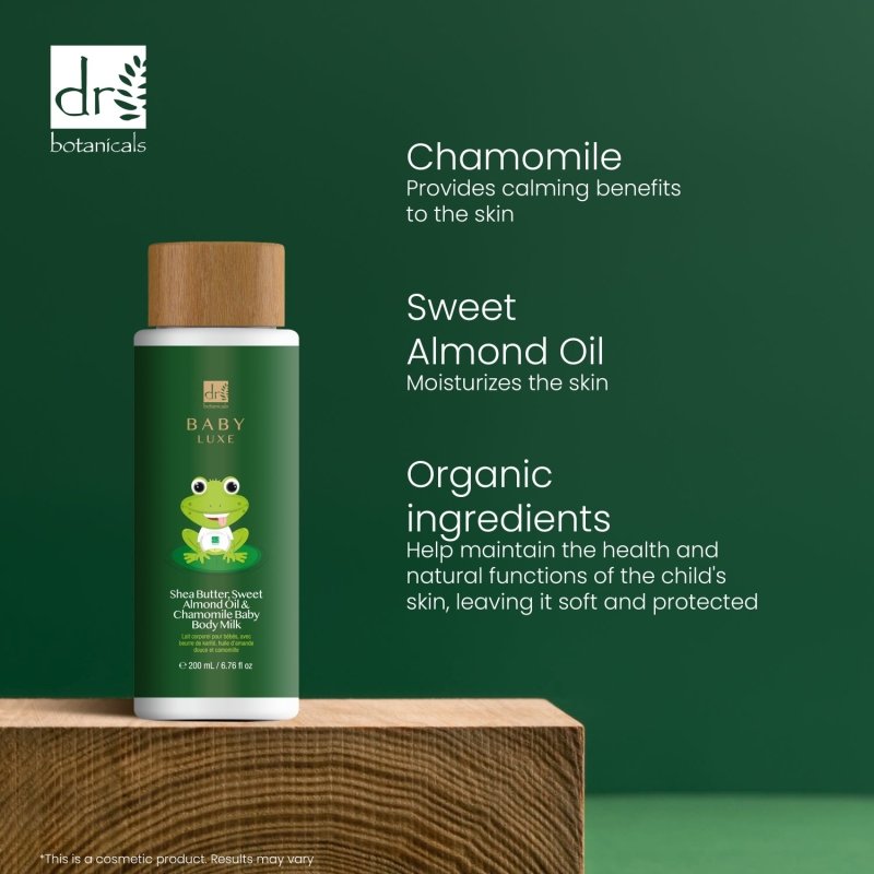 Baby Lux Sweet Almond Oil & Chamomile Baby Body Milk 200ml