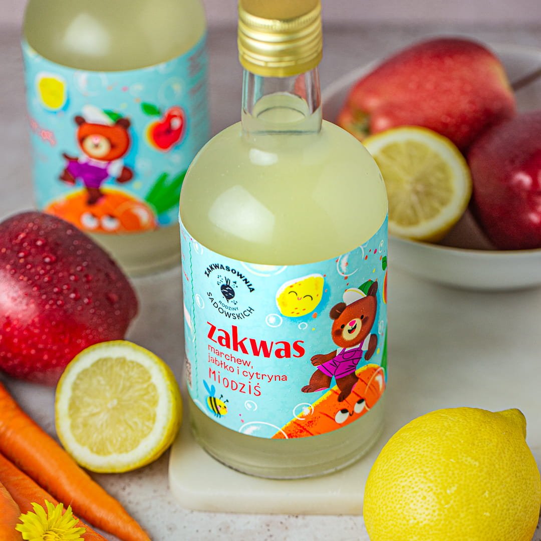 Carrot Kvass with Apple & Lemon - Honey Bear 500ml