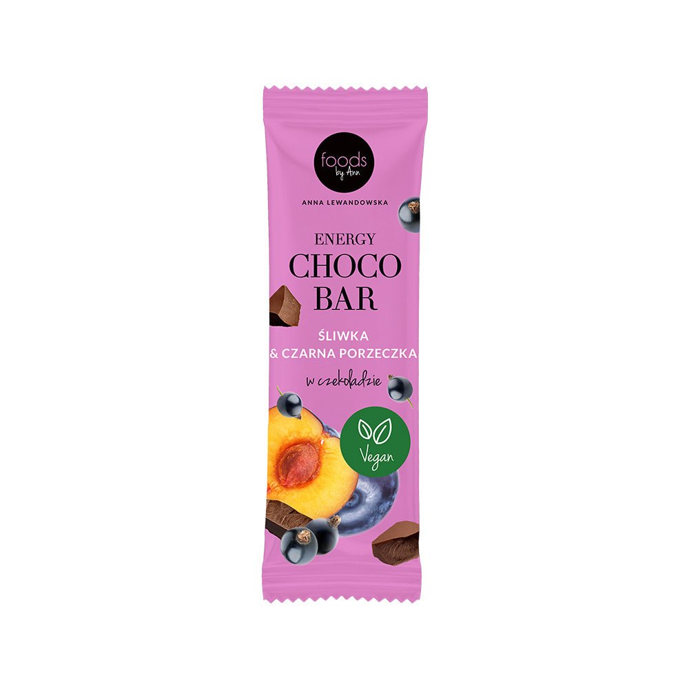 Energy Choco Bar Plum & Blackcurrant in Chocolate 35g