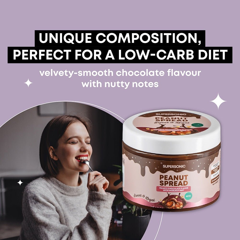 Peanut Spread with Velvety Chocolate flavour with Hazelnut hint LOW CARB 250g