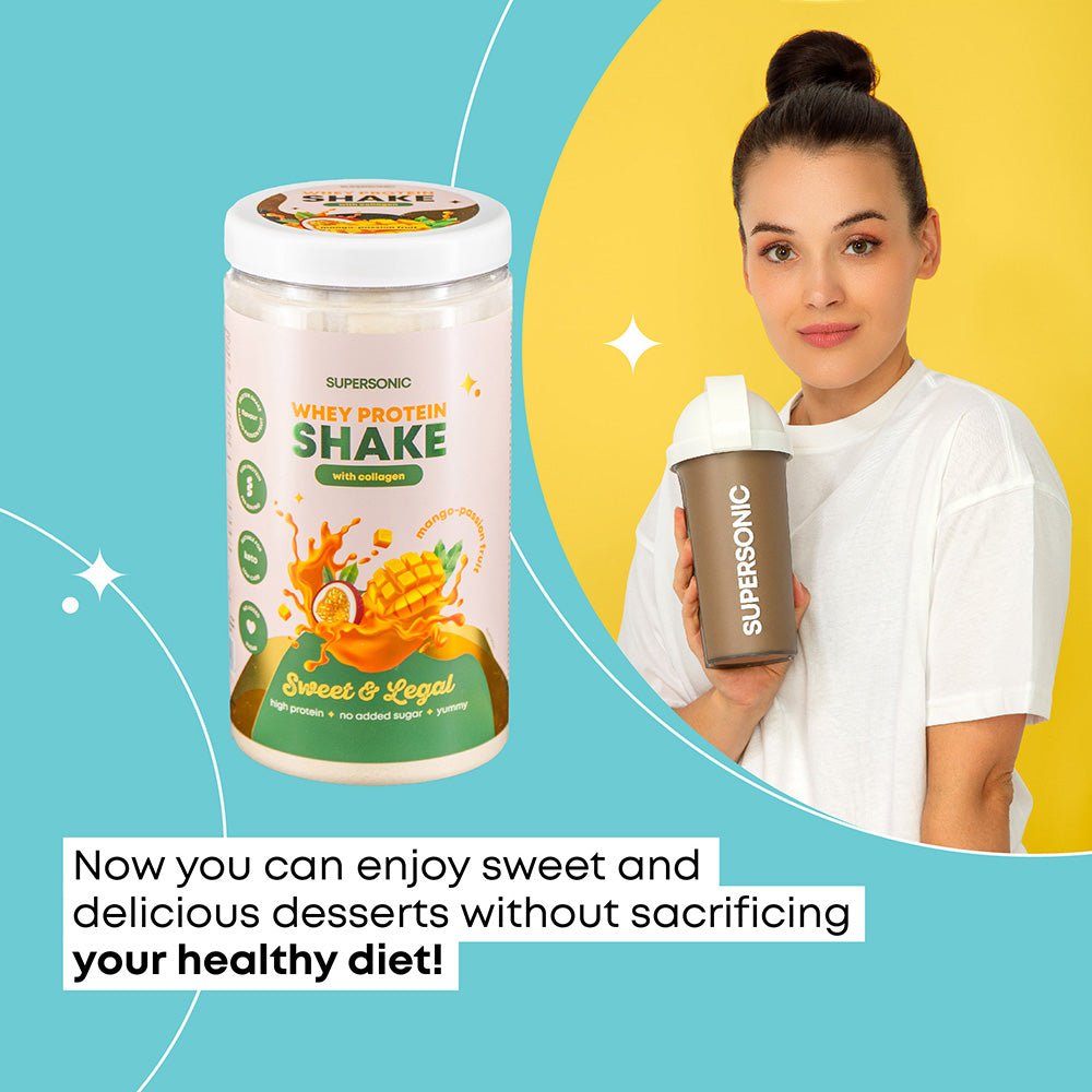 Whey Protein SHAKE with collagen - Mango-Passion Fruit KETO 560g