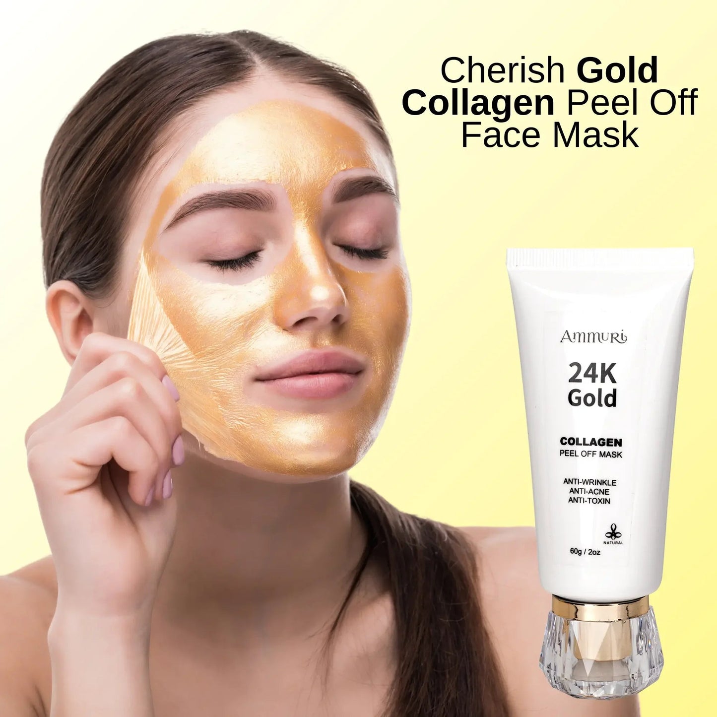 Ammuri Beauty 24K Gold Peel Off Mask for Radiant Skin