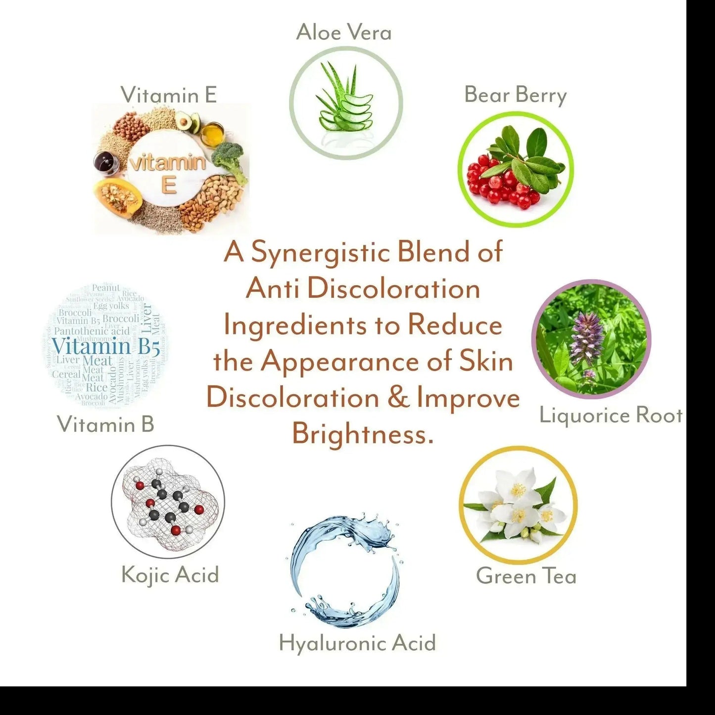 Ammuri Brightening Face Serum with Kojic Acid, Alpha Arbutin, Glutathione & Niacinamide | Dark Spot Corrector for Even Skin Tone – 30ml