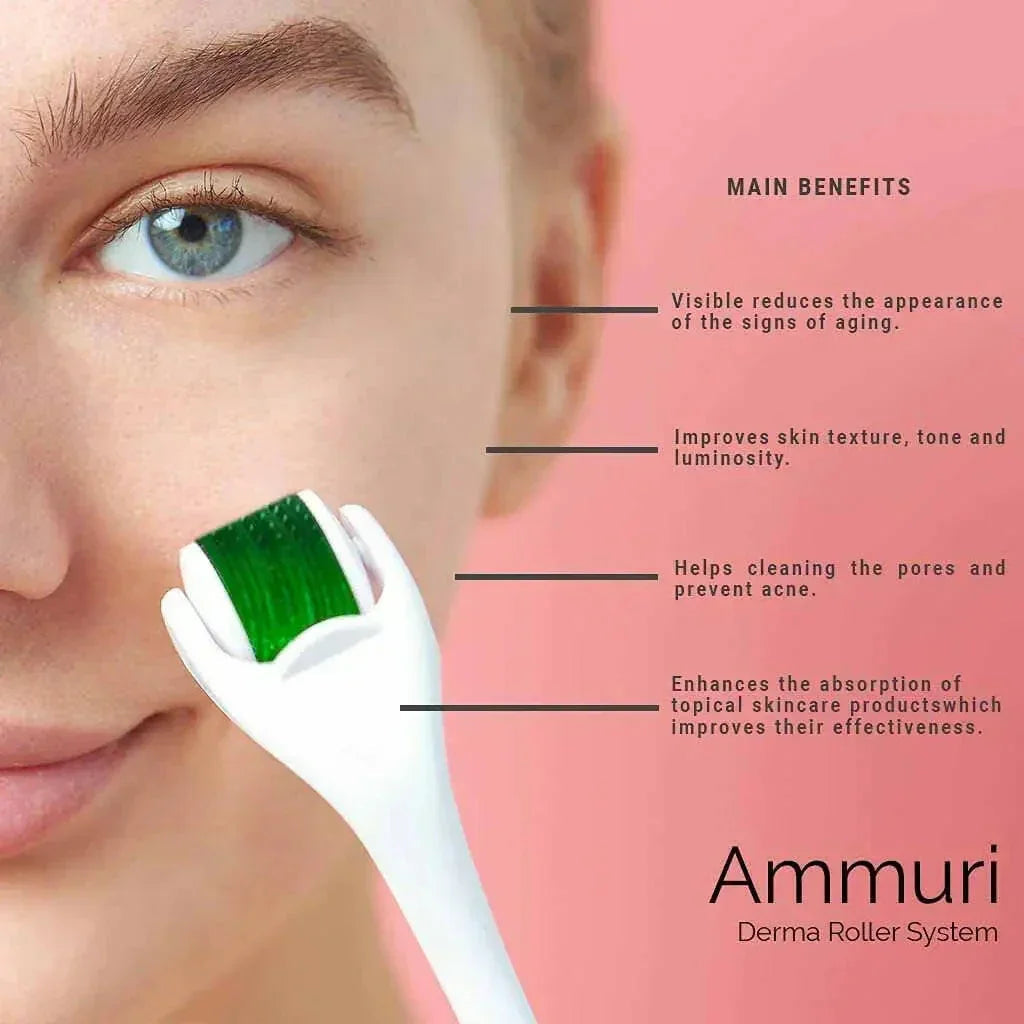 Ammuri Derma Roller for Scars and Anti-Aging Care