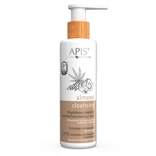 Apis ALMOND CLEANSING – Almond Oil Makeup Remover for Face and Eyes | 150 ml
