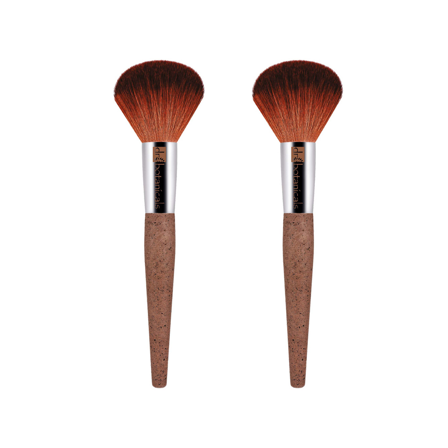Dr Botanicals Coffee Ground Powder Brush Twin Value Savings Pack