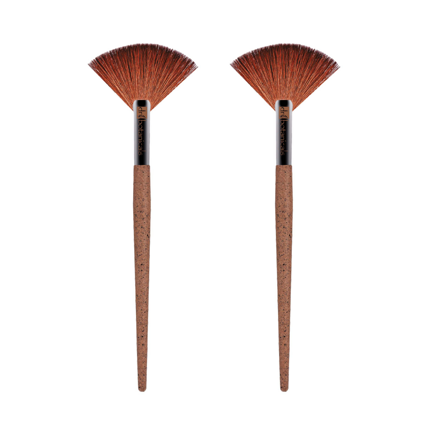 Dr Botanicals Coffee Ground Fan Brush Twin Value Savings Pack