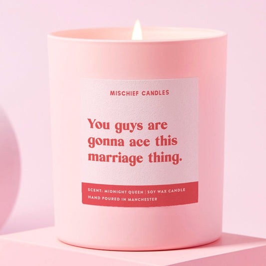 Wedding Gift Funny Wedding Candle Ace This Marriage Thing