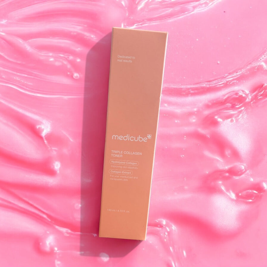 Korean Skincare Medicubee Triple Collagen Face Toner for Deep Hydration & Plump Facial Skin toner 140ml