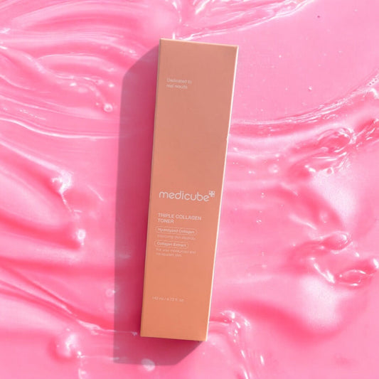 Korean Skincare Medicubee Triple Collagen Face Toner for Deep Hydration & Plump Facial Skin toner 140ml