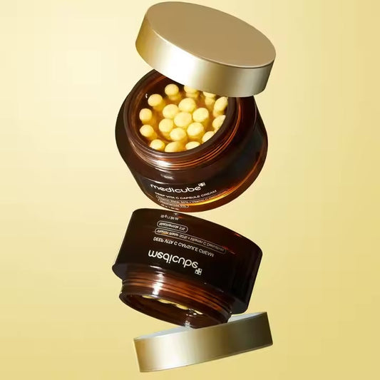 Korean Skin Care Korean Cosmetics Products Skin Whitening Cream Medicube Deep Vitamin C Golden Capsule Face Moisturizer Cream