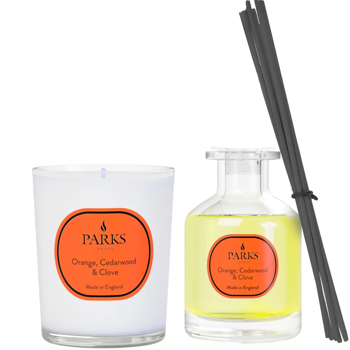 ORANGE, CEDARWOOD & CLOVE 180G CANDLE & 100ML DIFFUSER SET