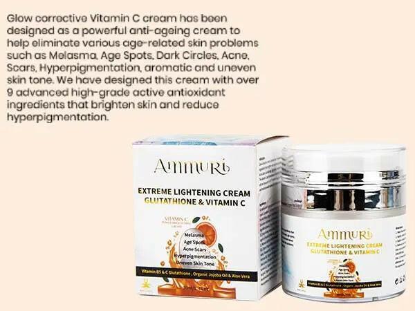 Ammuri Brightening Moisturiser Cream – For Face, Body & Sensitive Areas (50g)