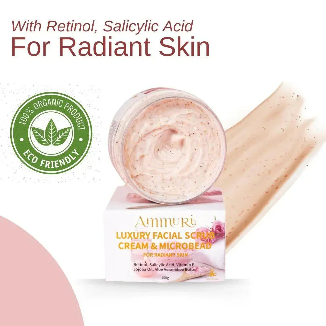 Ammuri Skincare Retinol Facial Scrub - Exfoliating Cream