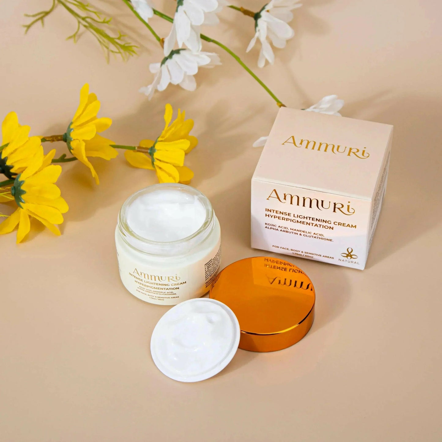 Ammuri Intense Lightening Skin Cream – Brightening for Bikini, Underarms & Sensitive Areas (50g)