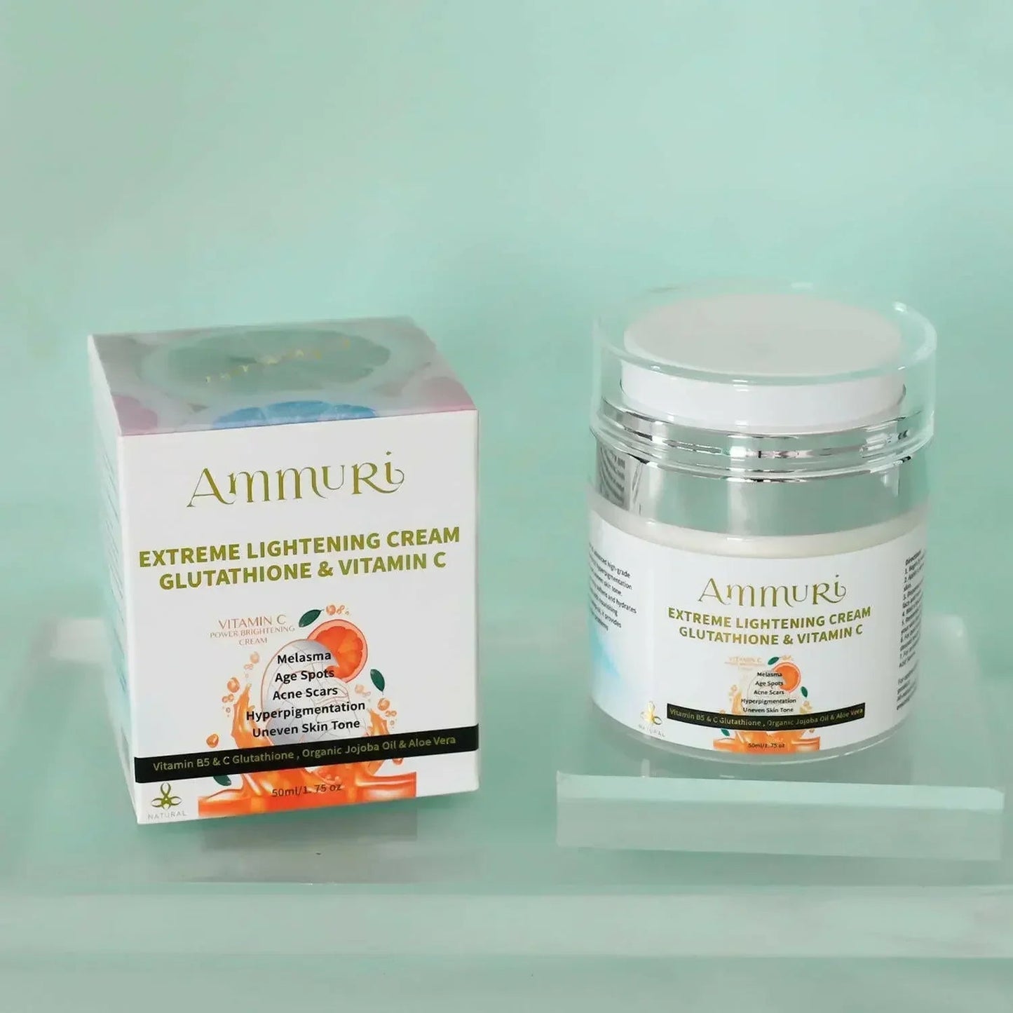 Ammuri Brightening Moisturiser Cream – For Face, Body & Sensitive Areas (50g)