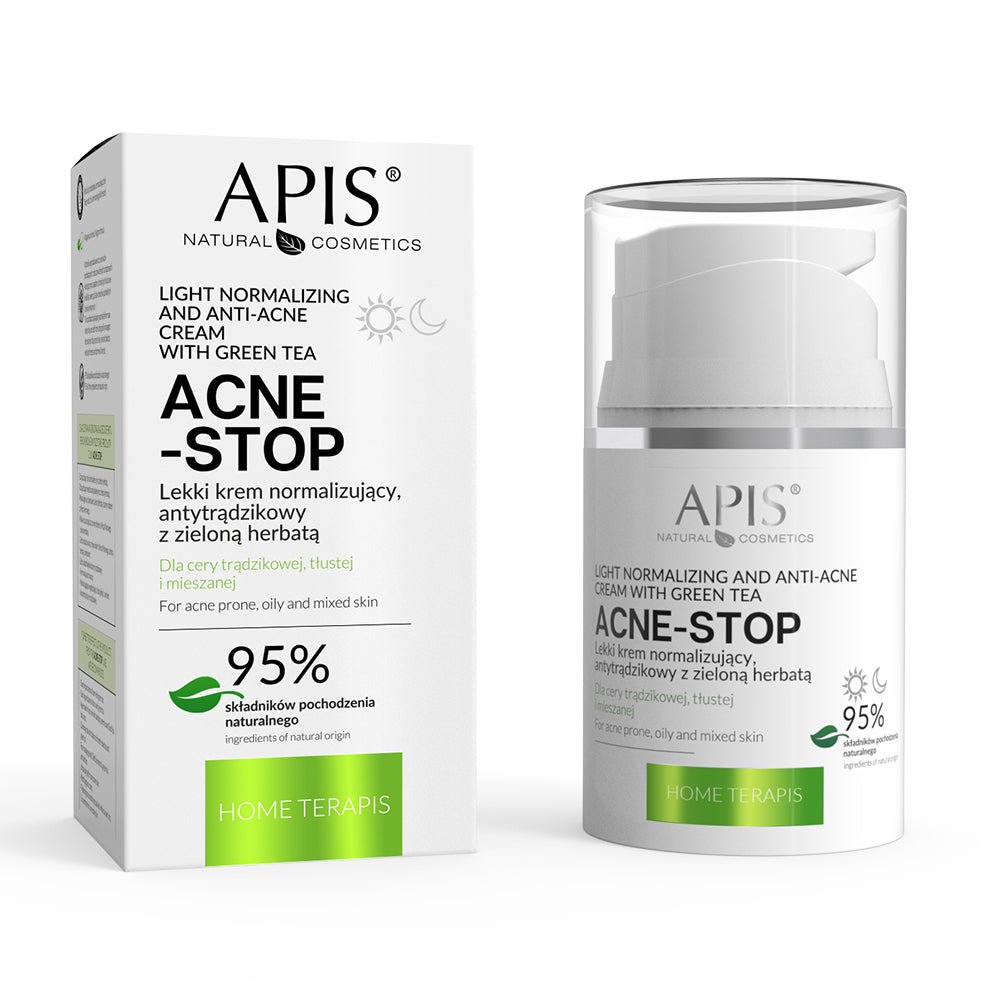 Acne-Stop / Home terApis - Light Normalizing and Anti-Acne Cream with Green Tea 50ml