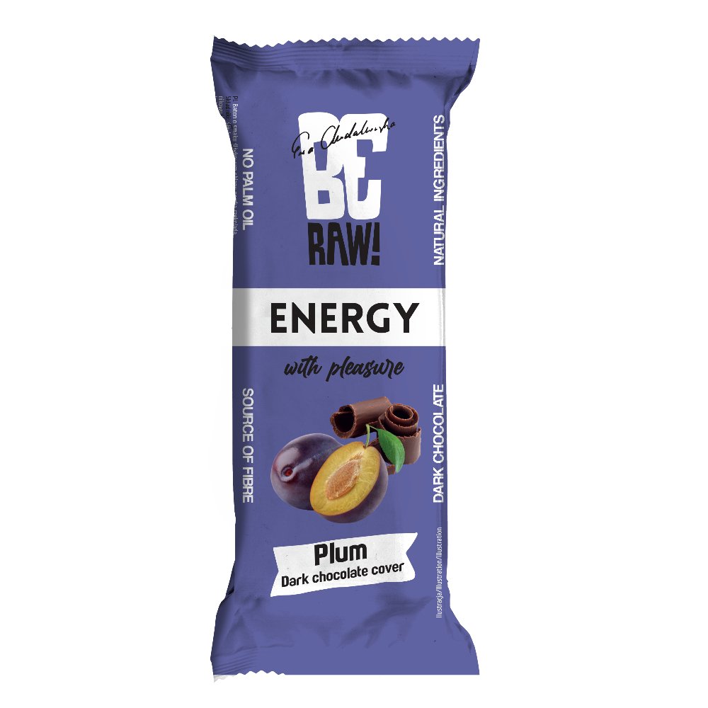Energy Bar - Plum dark chocolate cover 40g