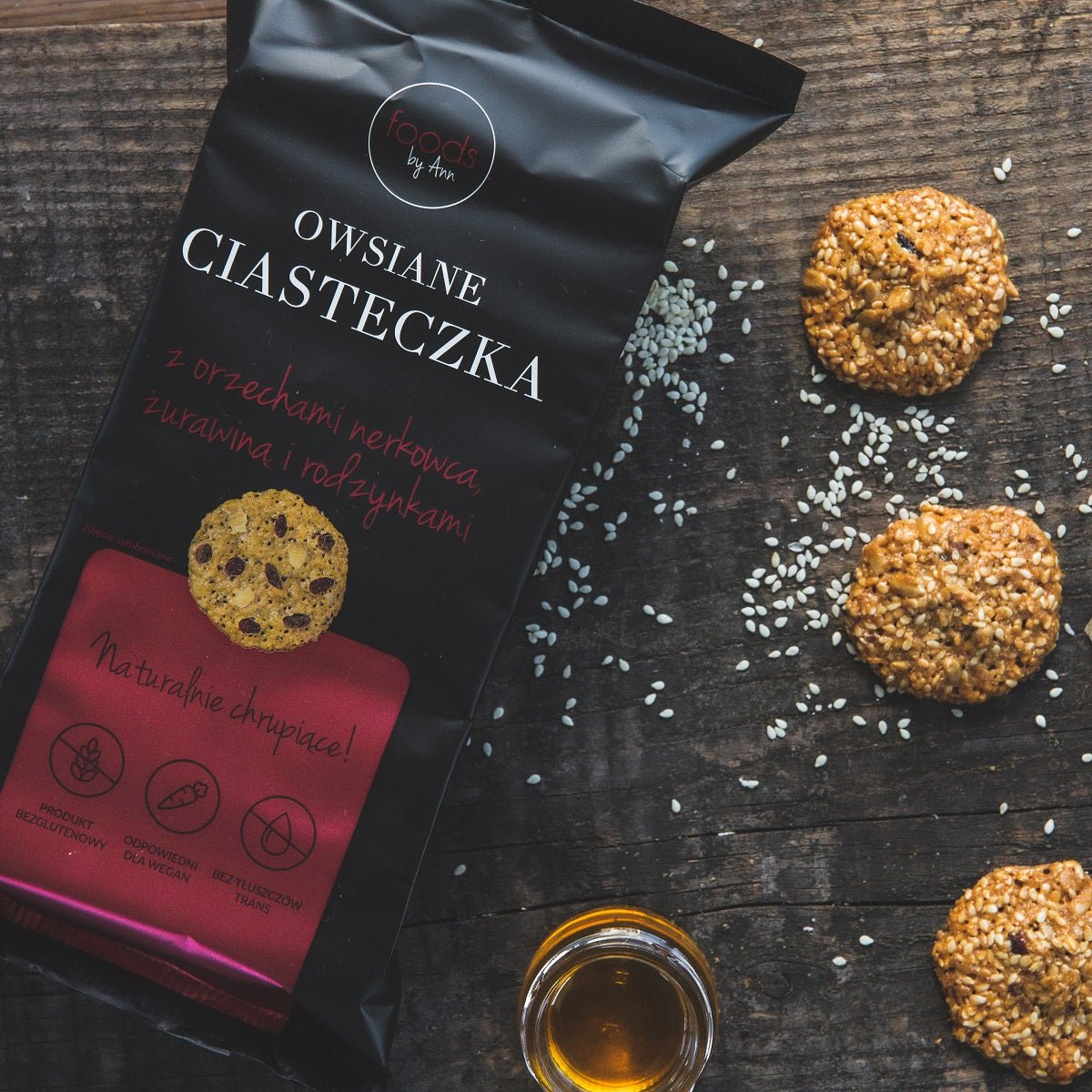 Oat Cookies with Cashews, Cranberries & Raisins 100g