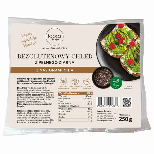Gluten-Free Whole Grain Bread with Chia Seeds 250g