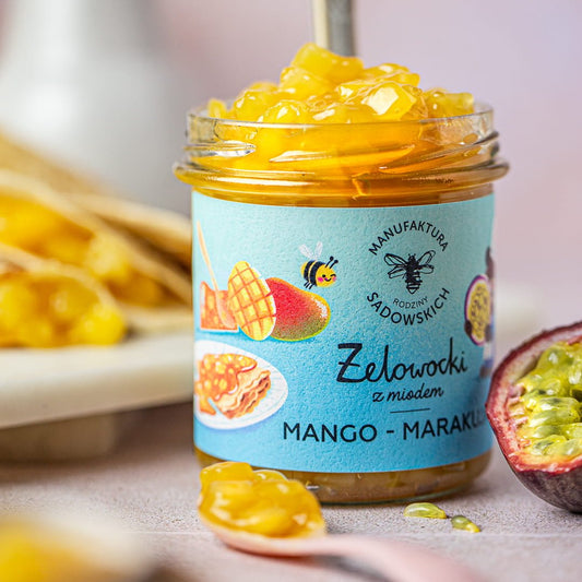 Mango & Passion fruit in gel with Honey "Żelowocki" 320g