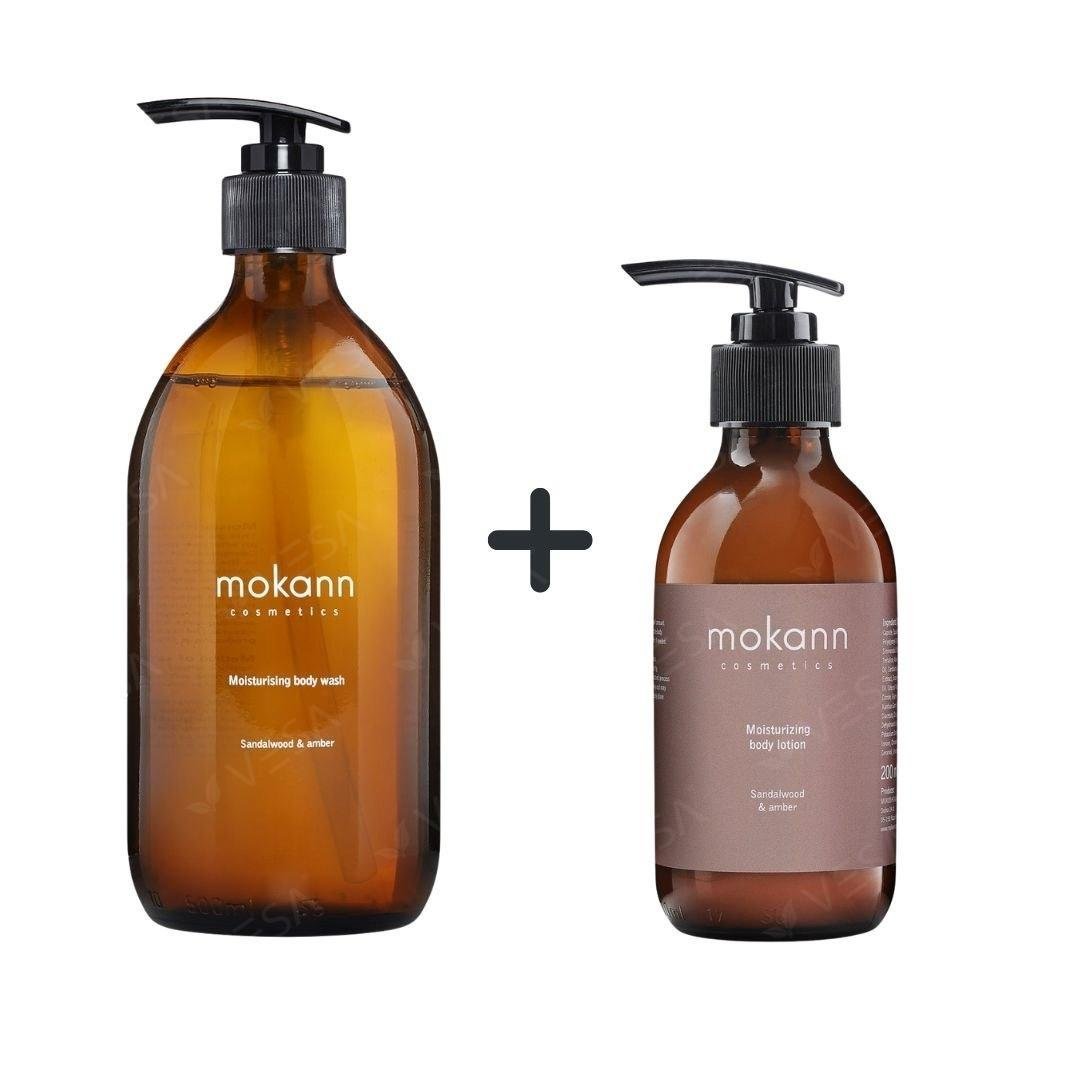 Sandalwood & Amber Body Set: wash gel 500g + lotion 200ml