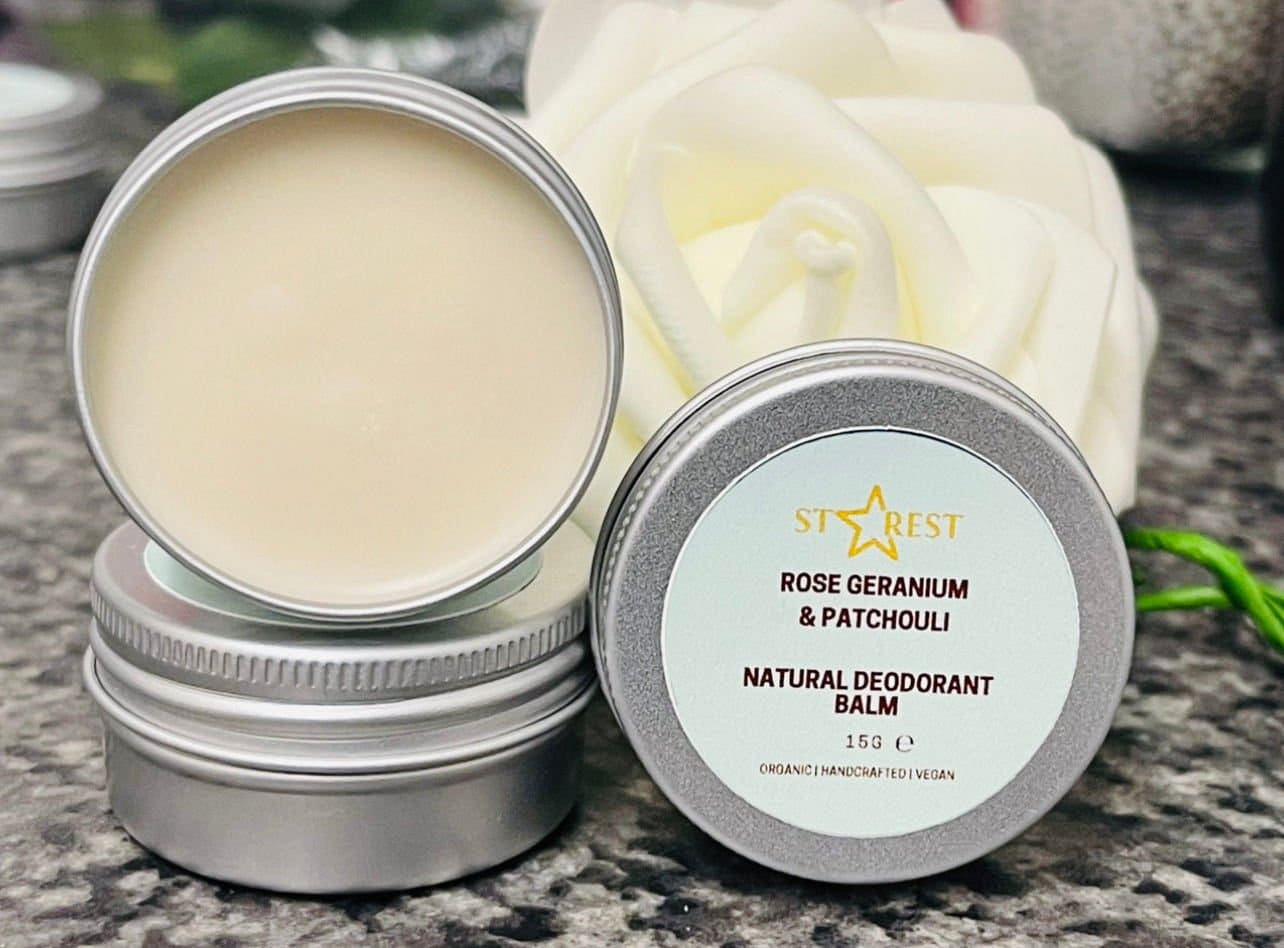 Rose Geranium and Patchouli Deodorant Balm