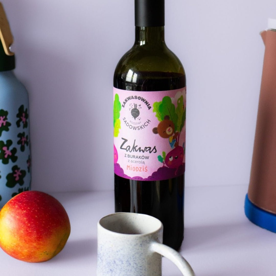 Beetroot kvass for kids with acerola - Honey bear 750ml