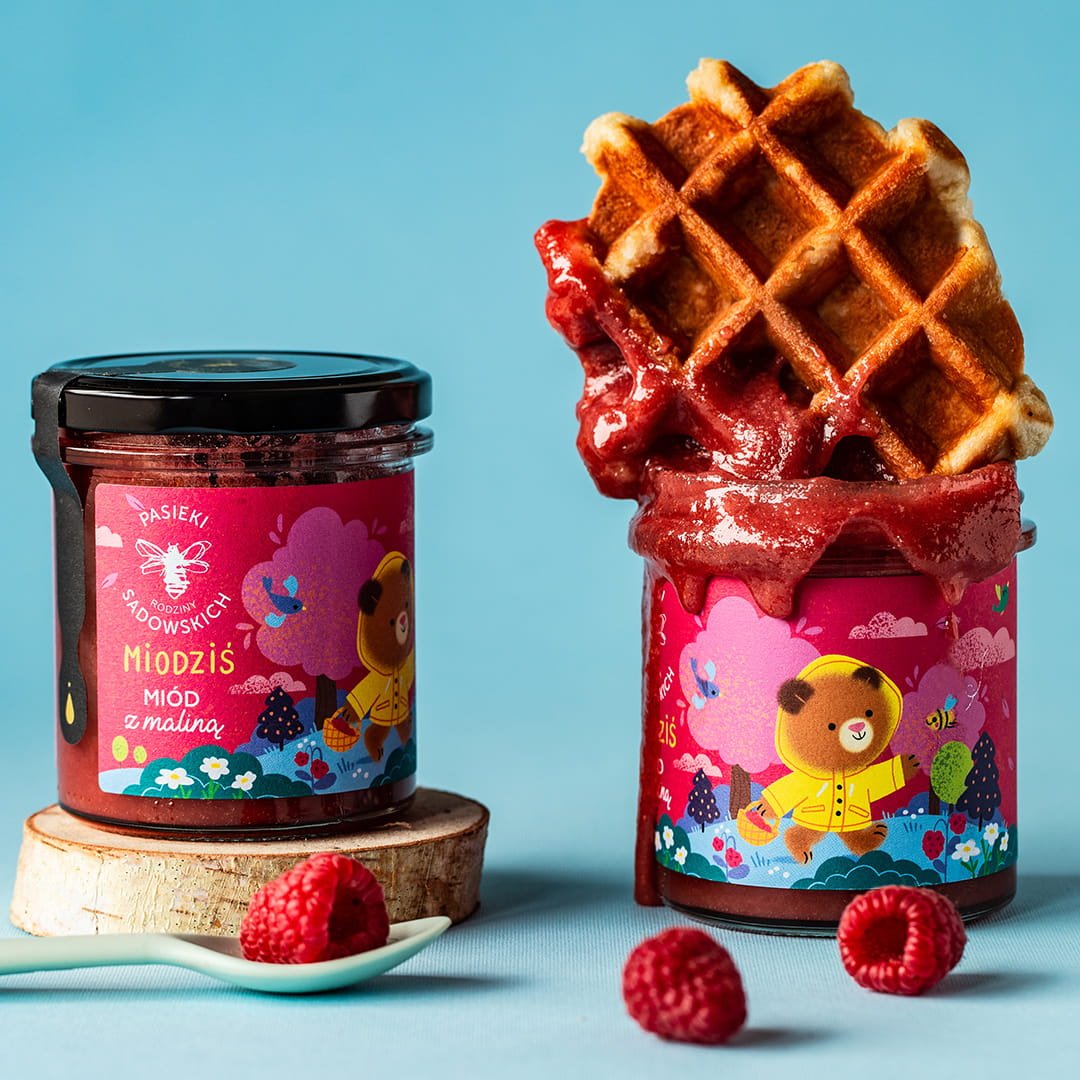 Honey bear - Honey with raspberry 430g