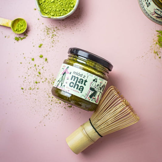 Honey with matcha 240g