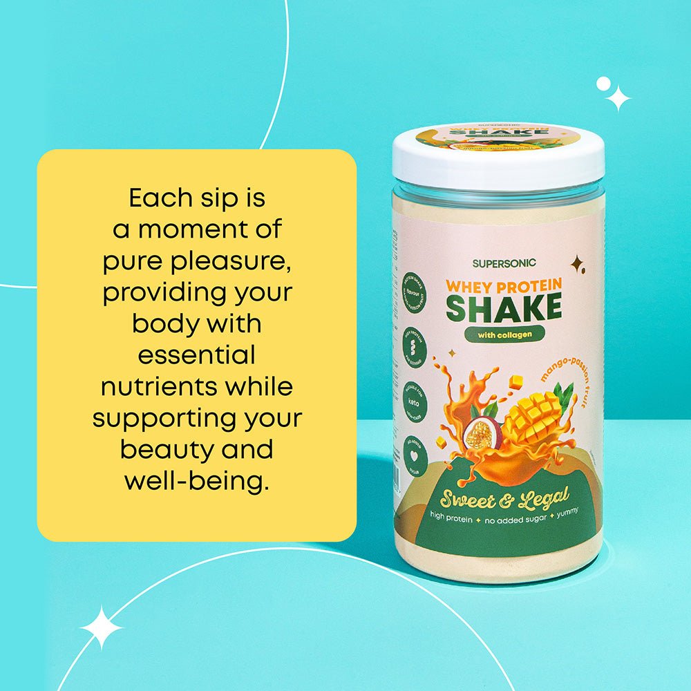 Whey Protein SHAKE with collagen - Mango-Passion Fruit KETO 560g