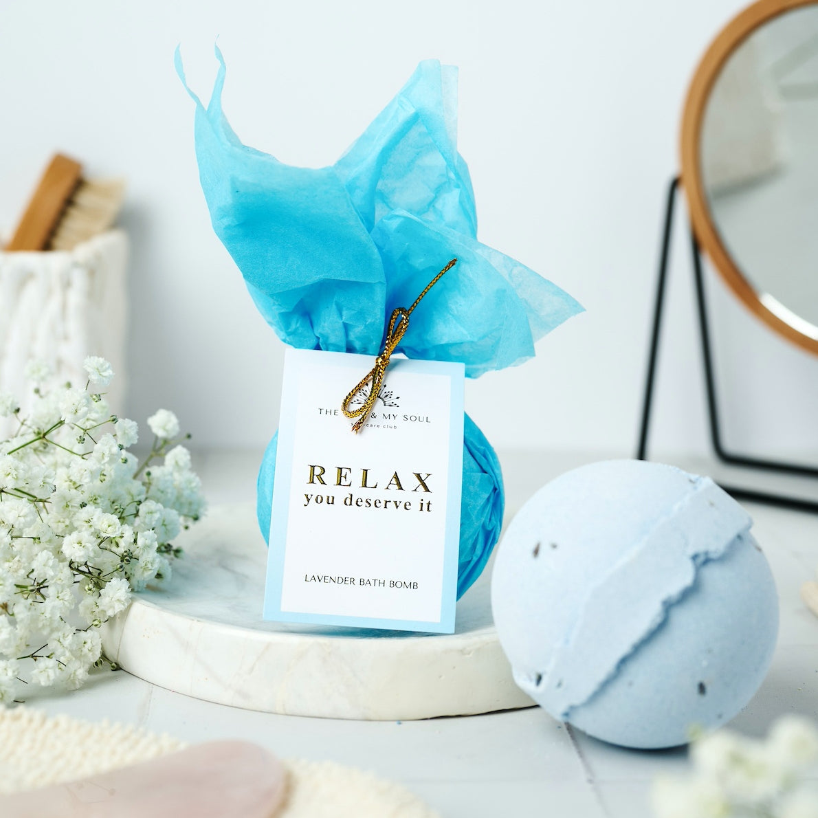 Relax You Deserve It - Relaxing Lavender Bath Bomb Soothing Soak