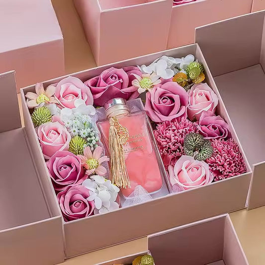 Home Oil Fragrance Glass Jar Luxury Reed Diffuser Gift Box